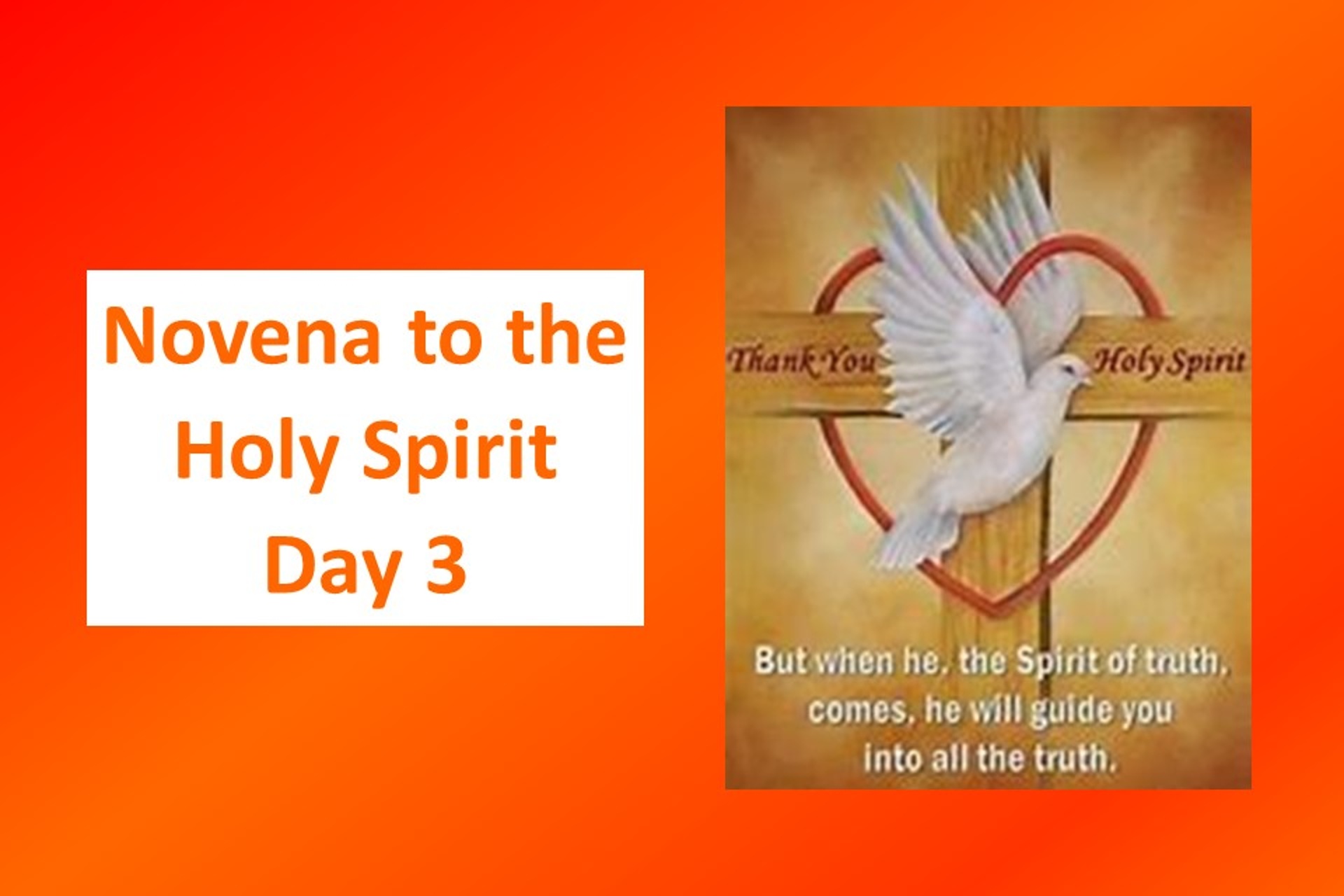 Novena to the Holy Spirit - Day 3