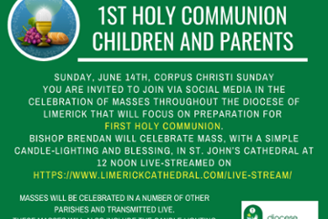 1st Holy Communion Corpus Christi Invitation To Children And Parents Limerick Diocese