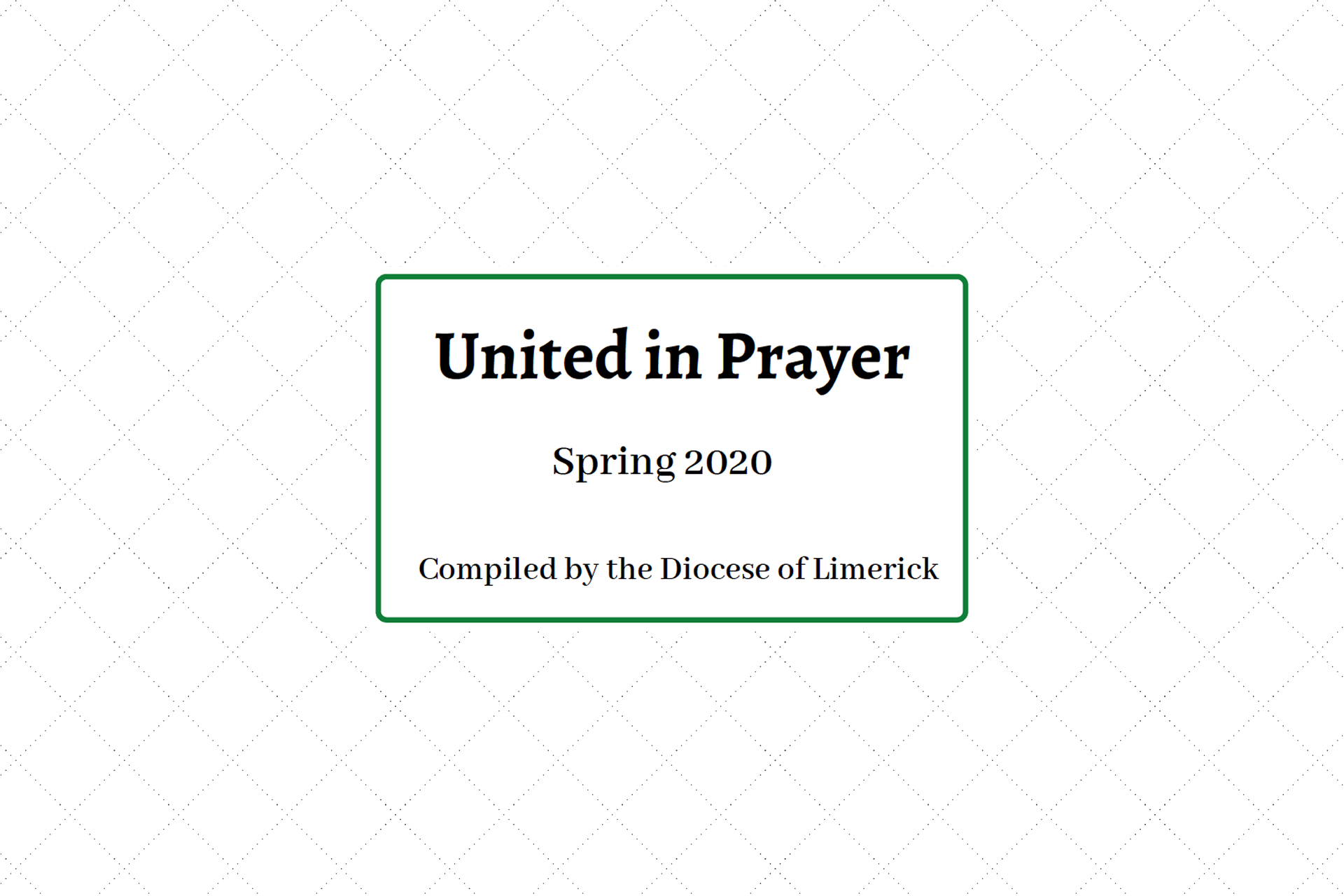 United in Prayer - A Booklet of Prayers
