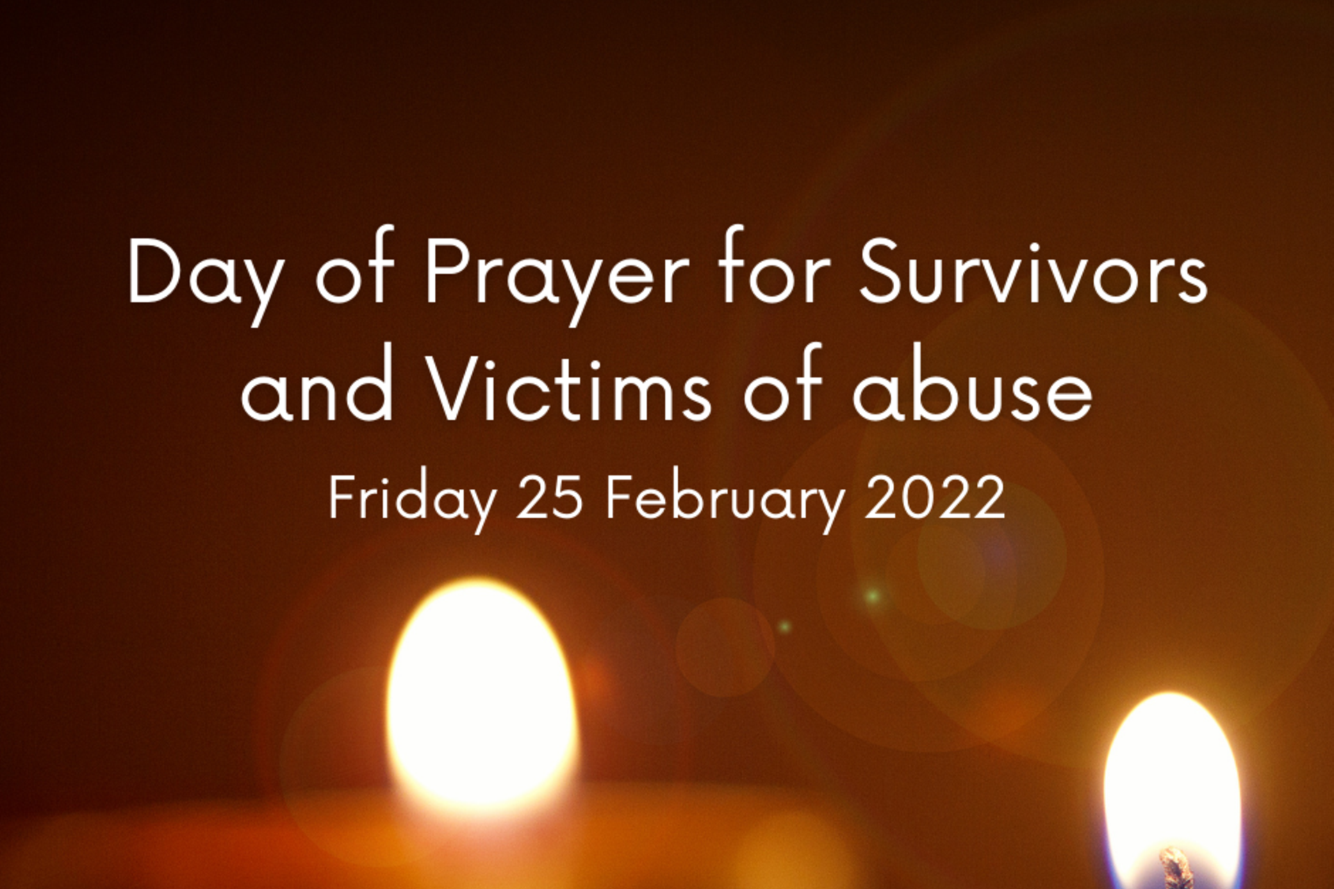 Day of Prayer for Survivors and Victims of Abuse 2022